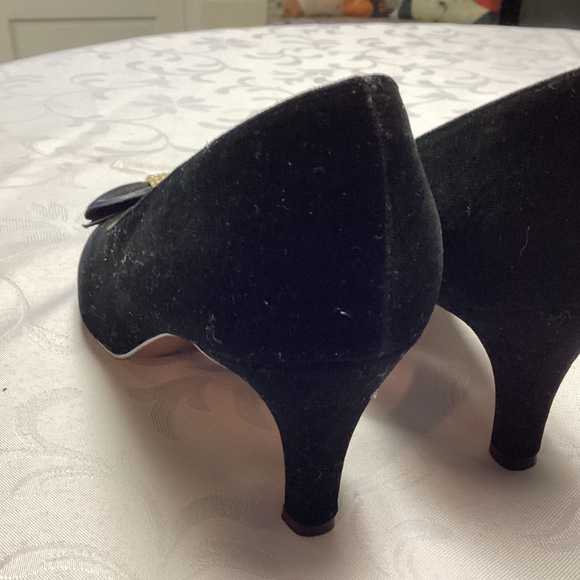 PM COLLECTION shoes heels size 9M black suede detailed - Picture 5 of 6